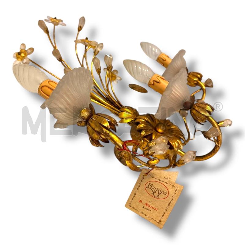 APPLIQUE 3 LUCI FLAMINA FIRENZE DORATA | Mercatino dell'Usato Osasco 2