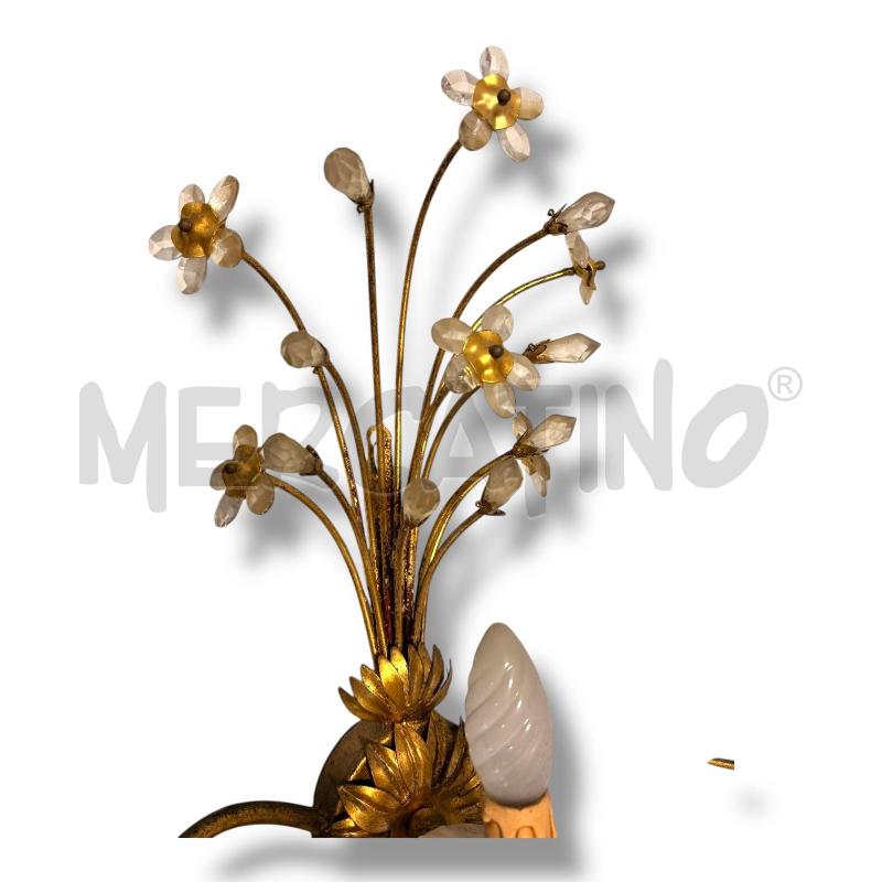 APPLIQUE 3 LUCI FLAMINA FIRENZE DORATA | Mercatino dell'Usato Osasco 5