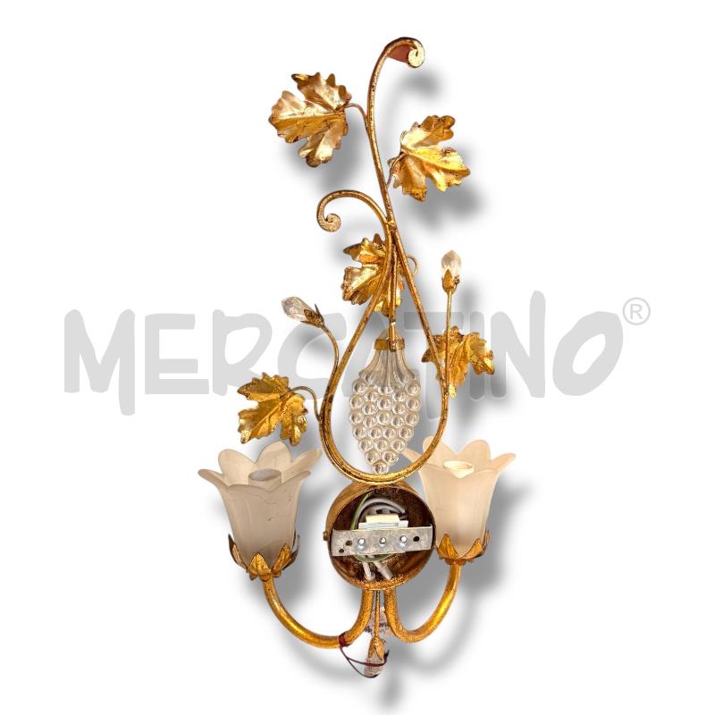 APPLIQUE FLAMINA FIRENZE DORATA VETRO UVA | Mercatino dell'Usato Osasco 2