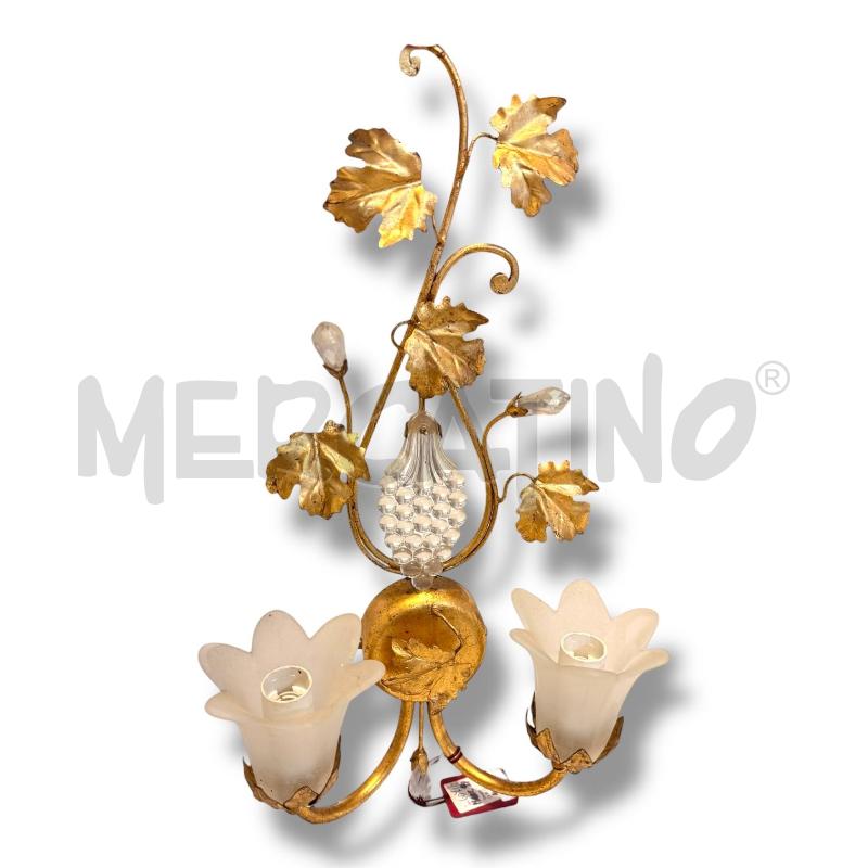 APPLIQUE FLAMINA FIRENZE DORATA VETRO UVA | Mercatino dell'Usato Osasco 3