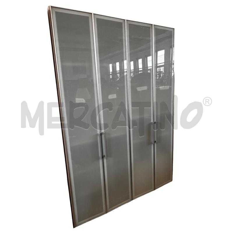 ARMADIO MODERNO GRIGIO 4 ANTE IN VETRO | Mercatino dell'Usato Osasco 1