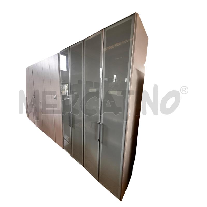 ARMADIO MODERNO GRIGIO 4 ANTE IN VETRO | Mercatino dell'Usato Osasco 3