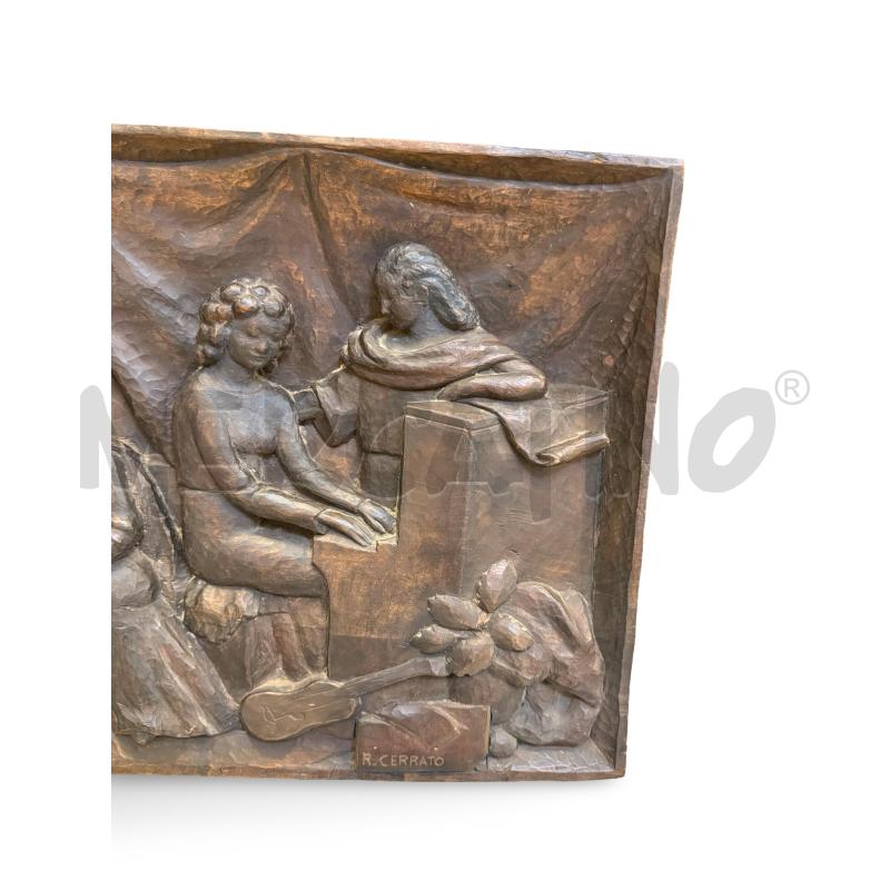 BASSORILIEVO IN LEGNO 50X35 R. CERRATO | Mercatino dell'Usato Osasco 2