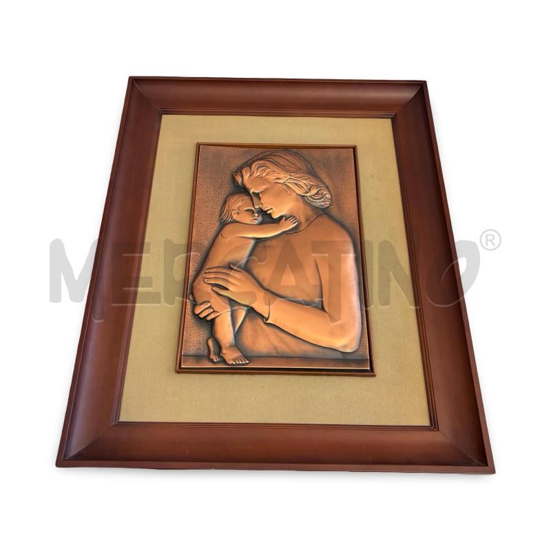 BASSORILIEVO OTTAVIANI BRONZO MADONNA CON BAMBINO | Mercatino dell'Usato Osasco 1