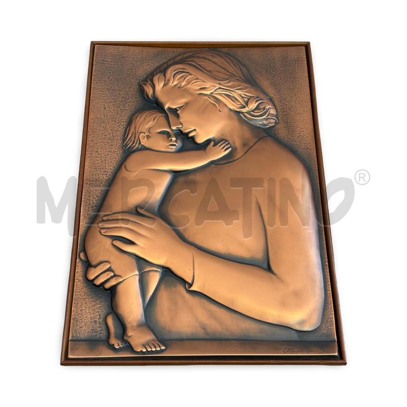 BASSORILIEVO OTTAVIANI BRONZO MADONNA CON BAMBINO | Mercatino dell'Usato Osasco 2