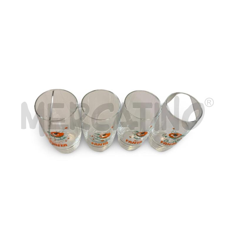 BICCHIERI FANTA PZ 4 ANNI 70/80 H12CM | Mercatino dell'Usato Osasco 2