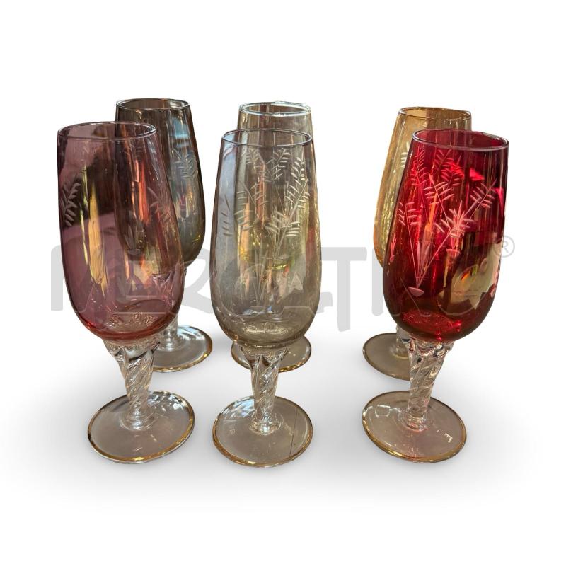 BICCHIERI PZ 6 CHAMPAGNE COLORATI | Mercatino dell'Usato Osasco 3