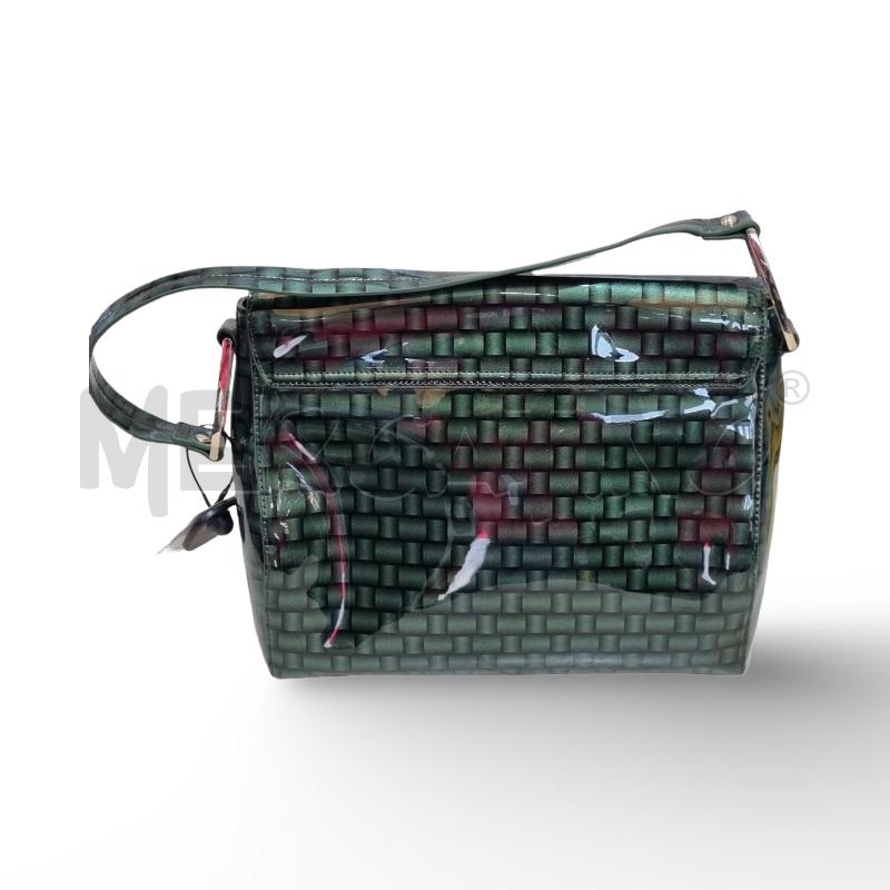 BORSA DONNA ARMANI VERDE QUADRETTI PLASTIFICATA | Mercatino dell'Usato Osasco 2