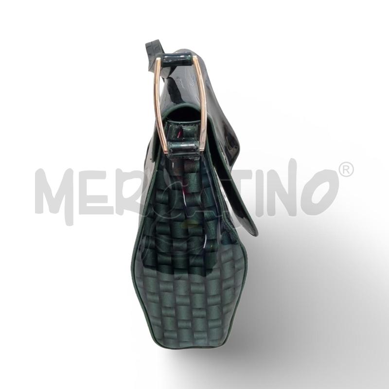 BORSA DONNA ARMANI VERDE QUADRETTI PLASTIFICATA | Mercatino dell'Usato Osasco 3