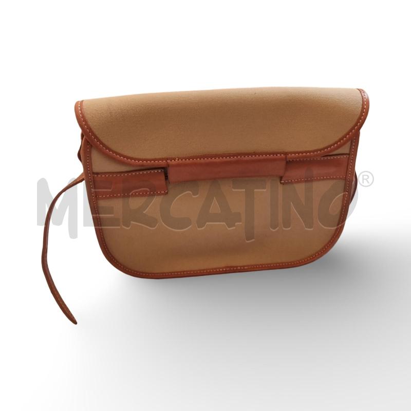 BORSA DONNA BARBOUR BEIGE TESSUTO BORDI MARRONI  | Mercatino dell'Usato Osasco 2