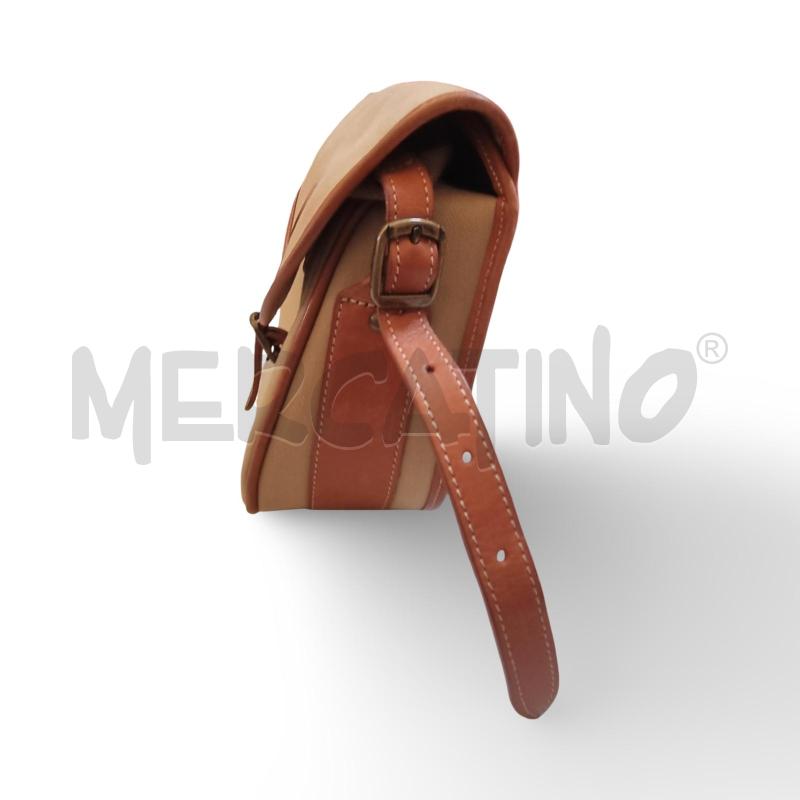 BORSA DONNA BARBOUR BEIGE TESSUTO BORDI MARRONI  | Mercatino dell'Usato Osasco 3
