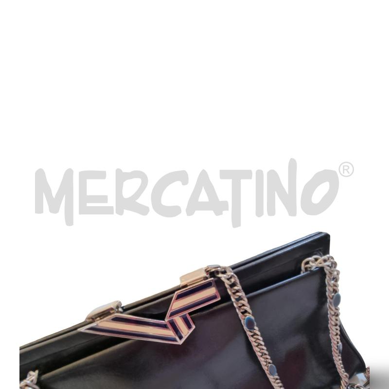 BORSA DONNA BLU CARTIER MANICO CATENA E INSERTI BLU | Mercatino dell'Usato Osasco 4