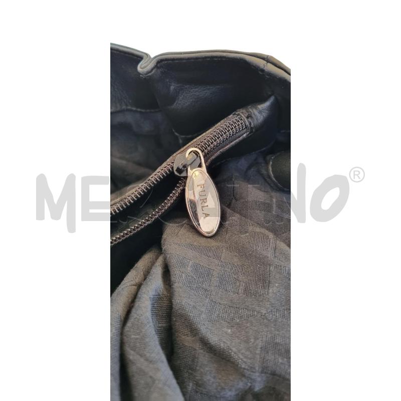 BORSA DONNA FURLA IN PELLE NERA  | Mercatino dell'Usato Osasco 4