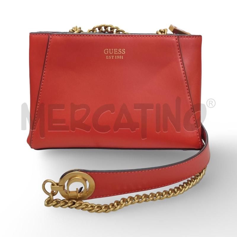BORSA DONNA GUESS ARANCIONE TRACOLLA DORATA  | Mercatino dell'Usato Osasco 1