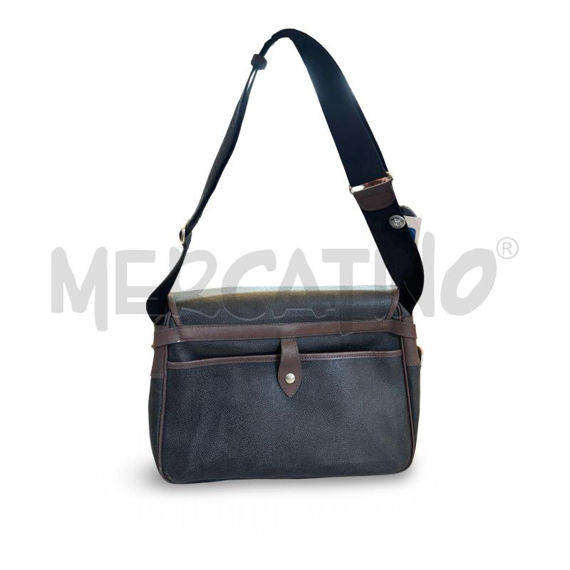BORSA DONNA LES COPAINS TRACOLLA NERA INSERTI MARRONI | Mercatino dell'Usato Osasco 3