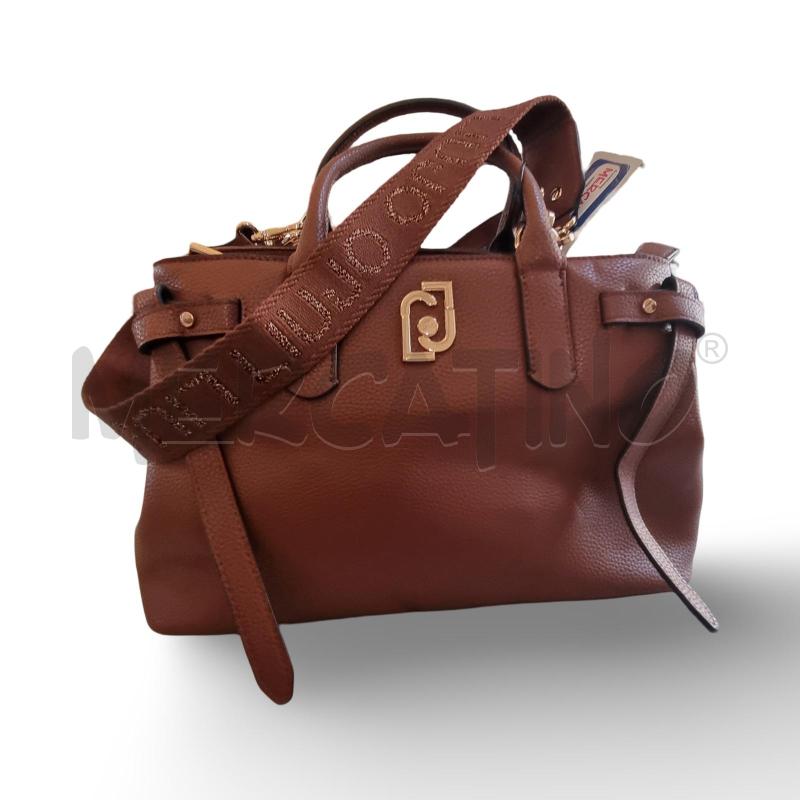 BORSA DONNA LIUJO MARRONE DOPPIA TRACOLLA | Mercatino dell'Usato Osasco 1