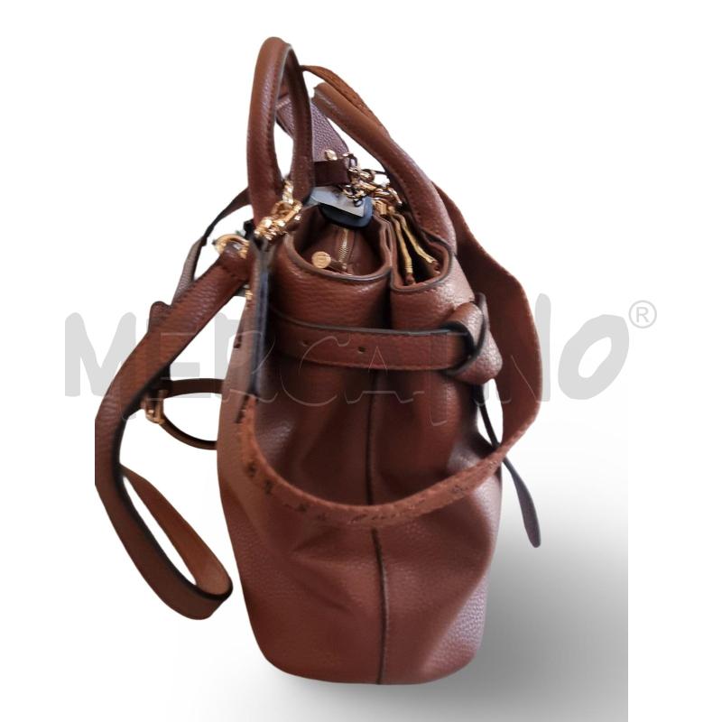 BORSA DONNA LIUJO MARRONE DOPPIA TRACOLLA | Mercatino dell'Usato Osasco 3