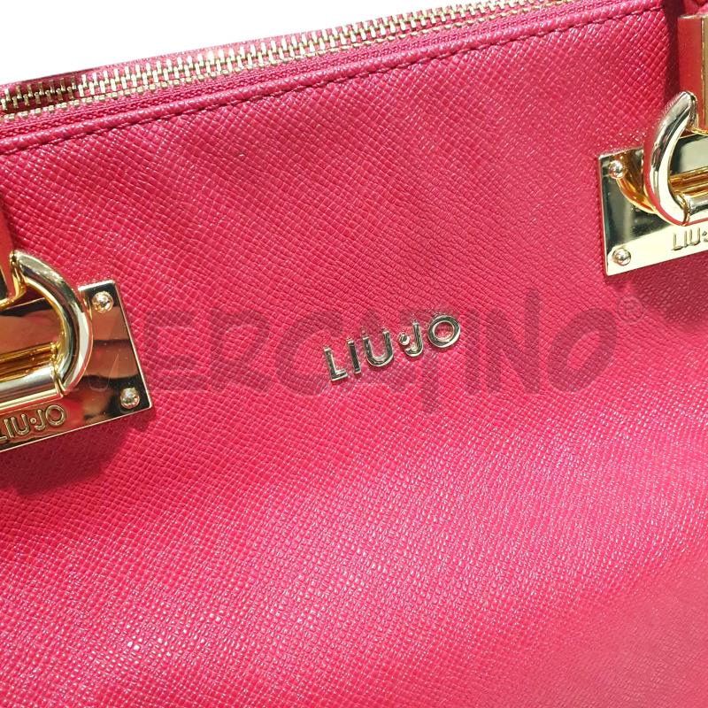 BORSA DONNA LIU JO ROSSO FRAGOLA CON 2 ZIP E TRACOLLA  | Mercatino dell'Usato Osasco 4