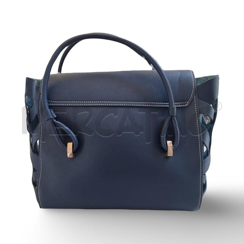 BORSA DONNA TRUSSARDI JEANS TRACOLLA BLU | Mercatino dell'Usato Osasco 2