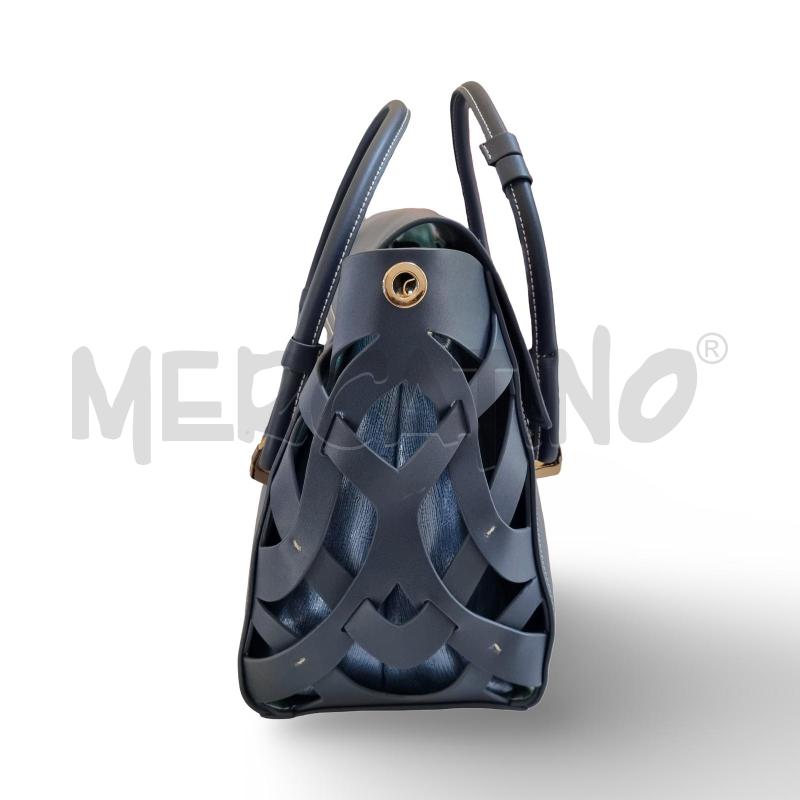 BORSA DONNA TRUSSARDI JEANS TRACOLLA BLU | Mercatino dell'Usato Osasco 3
