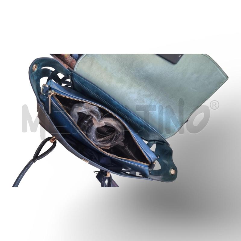 BORSA DONNA TRUSSARDI JEANS TRACOLLA BLU | Mercatino dell'Usato Osasco 4