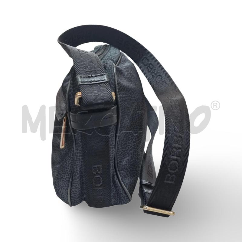 BORSA DONNA  BORBONESE NERA TRACOLLA LUNGA | Mercatino dell'Usato Osasco 3