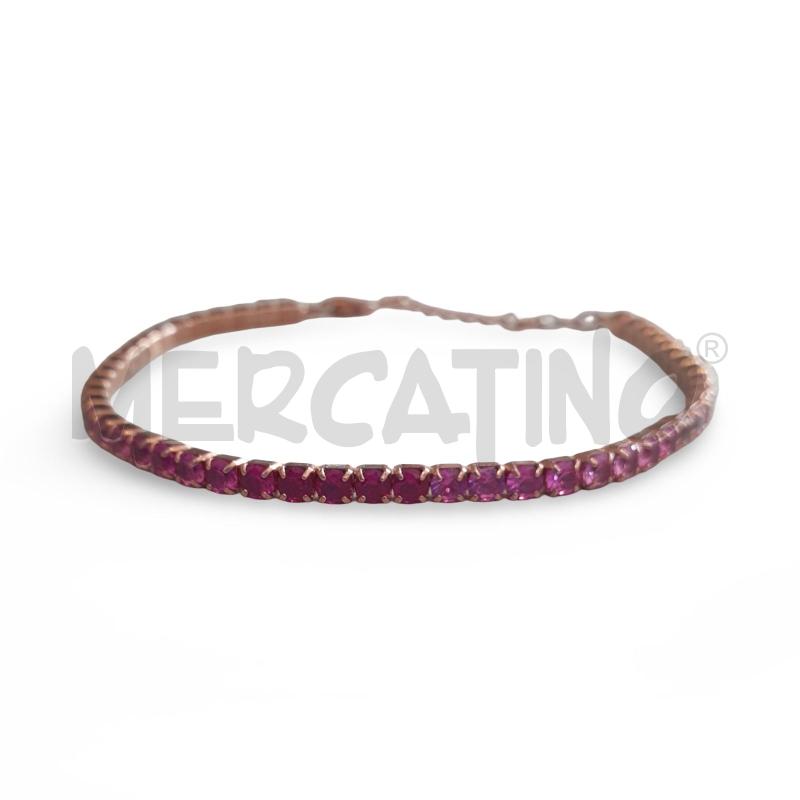 BRACCIALETTO TENNIS DEGRADE' ROSA ARG DORATO | Mercatino dell'Usato Osasco 3