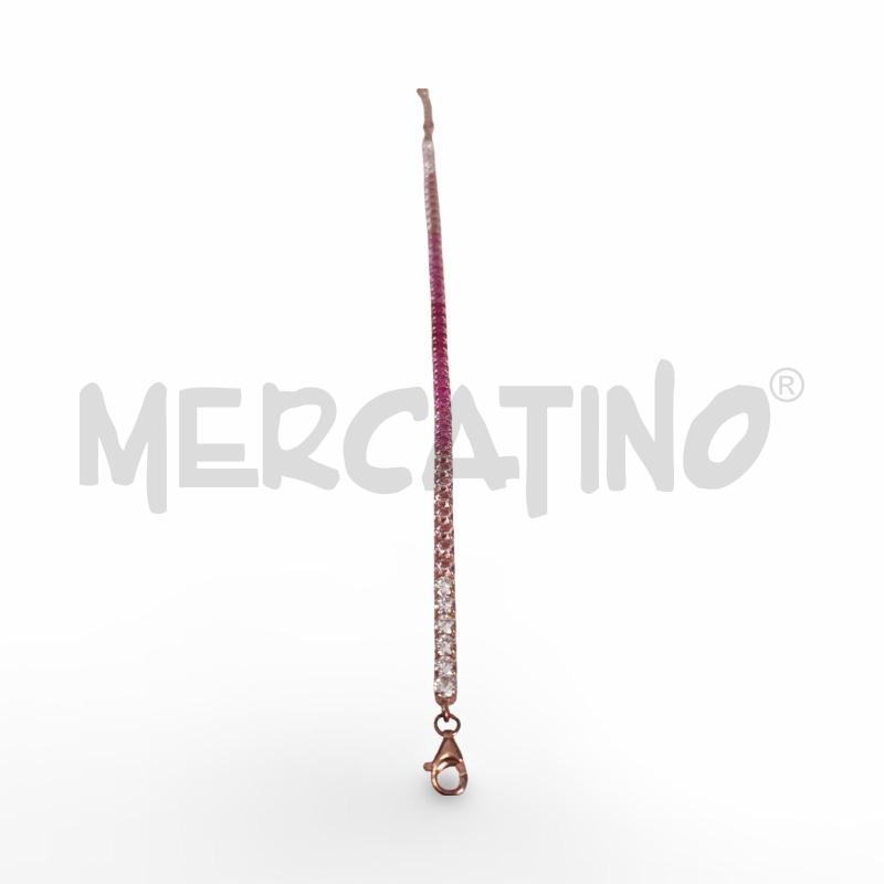 BRACCIALETTO TENNIS DEGRADE' ROSA ARG DORATO | Mercatino dell'Usato Osasco 4
