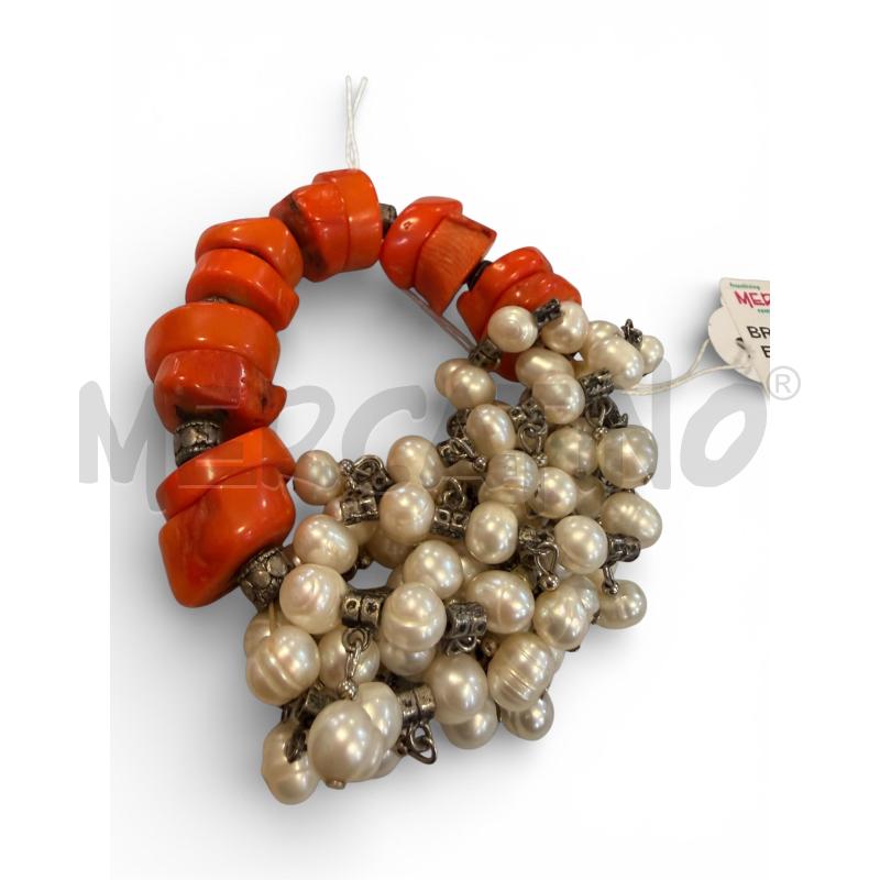 BRACCIALE DONNA PERLE E CORALLI | Mercatino dell'Usato Osasco 1
