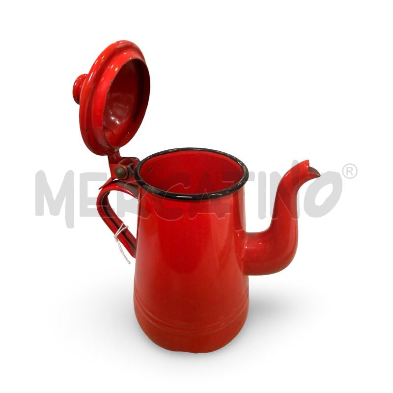 CAFFETTIERA METALLO ROSSO SMALTATO | Mercatino dell'Usato Osasco 2