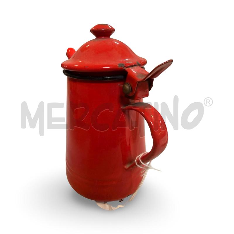 CAFFETTIERA METALLO ROSSO SMALTATO | Mercatino dell'Usato Osasco 3
