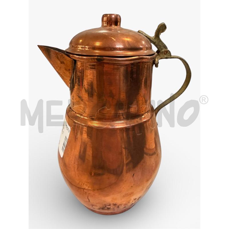 CAFFETTIERA RAME 21 CM MANICO OTTONE | Mercatino dell'Usato Osasco 1