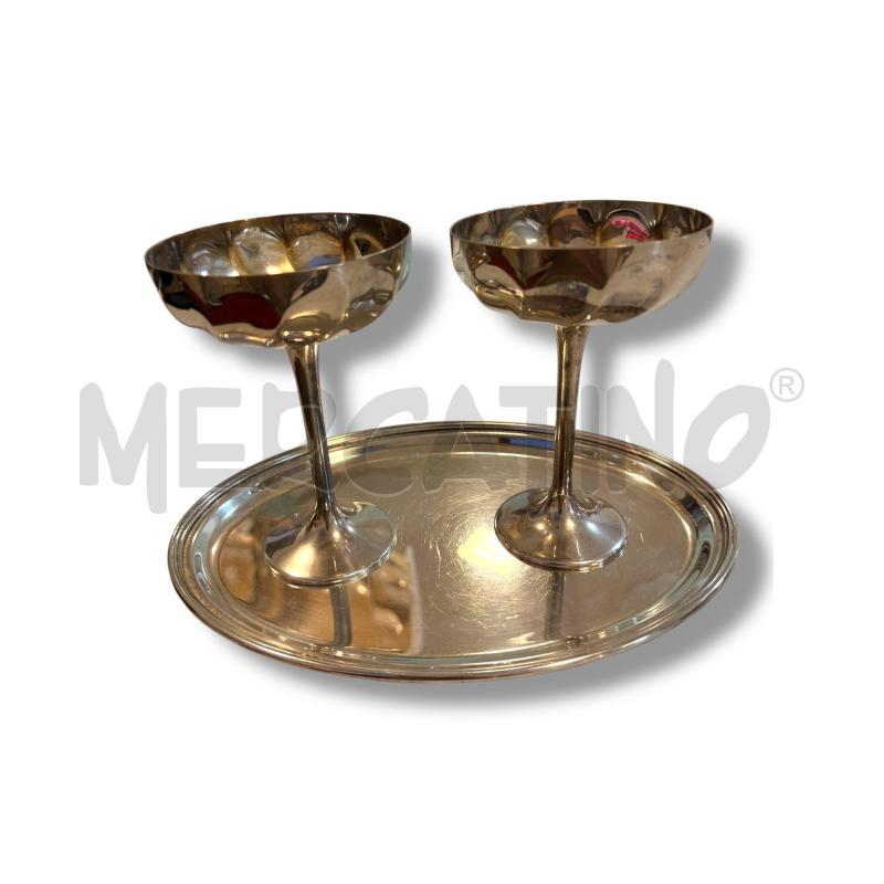 CALICI PZ. 2 CON VASSOIETTO  SILVER | Mercatino dell'Usato Osasco 1