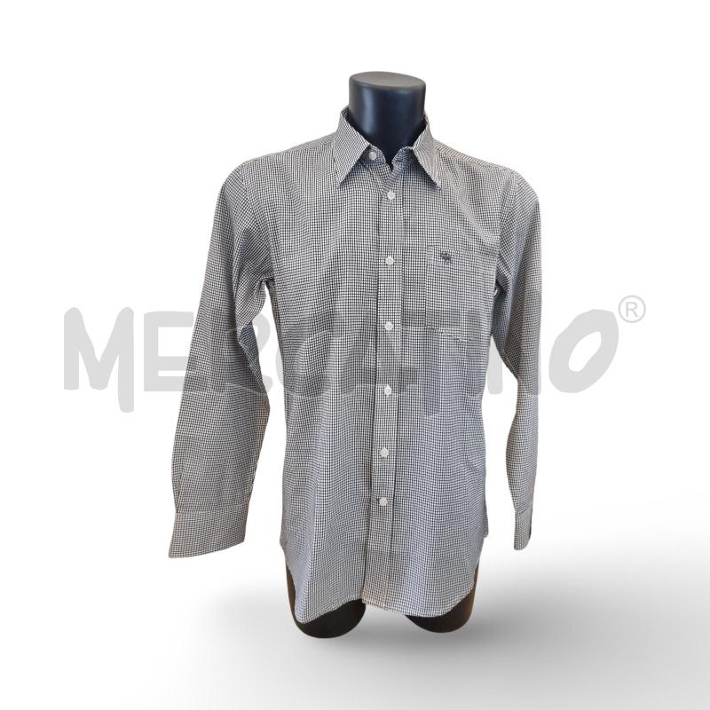 CAMICIA UOMO ABERCROMBIE BIANCA QUADRETTI NERI MANICA LUNGA  | Mercatino dell'Usato Osasco 1