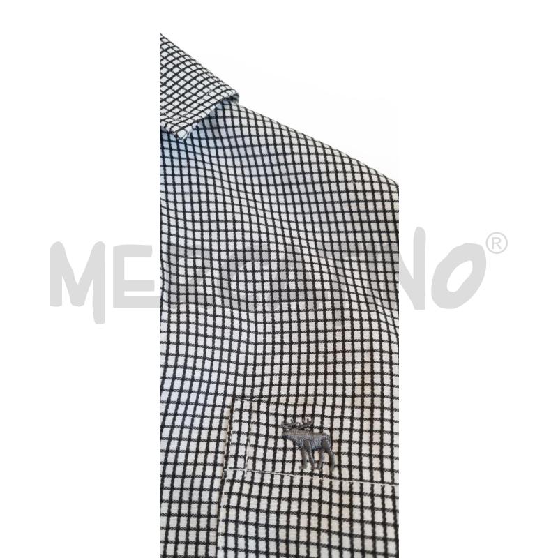 CAMICIA UOMO ABERCROMBIE BIANCA QUADRETTI NERI MANICA LUNGA  | Mercatino dell'Usato Osasco 5
