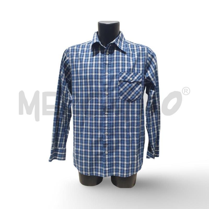 CAMICIA UOMO LEVIS QUADRETTI BIANCA E CELESTE  | Mercatino dell'Usato Osasco 1