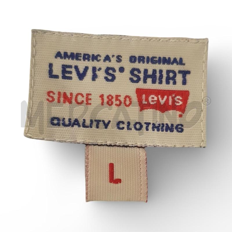 CAMICIA UOMO LEVIS QUADRETTI BIANCA E CELESTE  | Mercatino dell'Usato Osasco 4