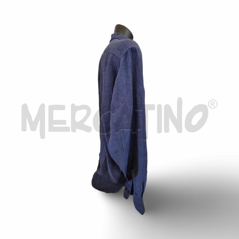 CAMICIA UOMO MANICA LUNGA TRUSSARDI BLU LINO | Mercatino dell'Usato Osasco 3