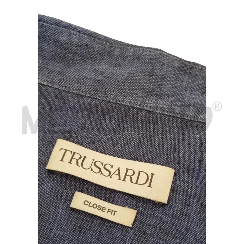 CAMICIA UOMO MANICA LUNGA TRUSSARDI BLU LINO | Mercatino dell'Usato Osasco 4