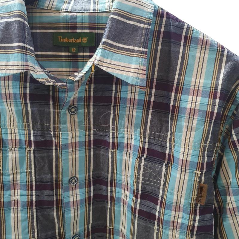 CAMICIA UOMO TIMBERLAND QUADRETTO   AZZURRO GRIGIO | Mercatino dell'Usato Osasco 3