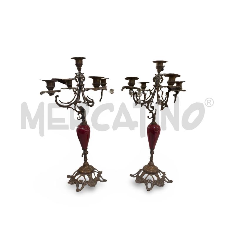 CANDELABRI PZ. 2 STILE ECLETTICO, 45 CM | Mercatino dell'Usato Osasco 1