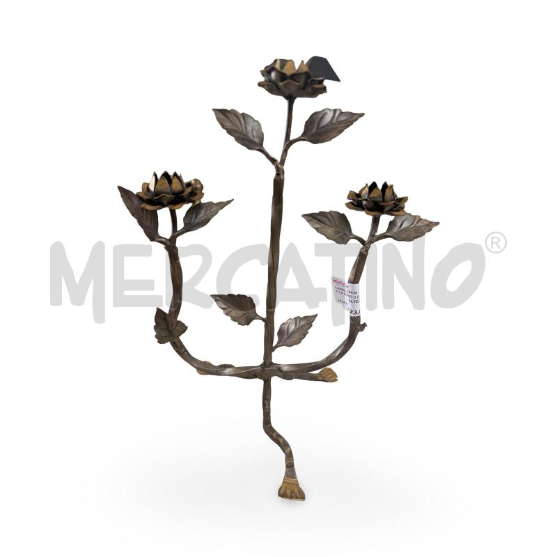 CANDELABRO 3 LUCI FATTO A MANO ALTEZZA 37 CM | Mercatino dell'Usato Osasco 1