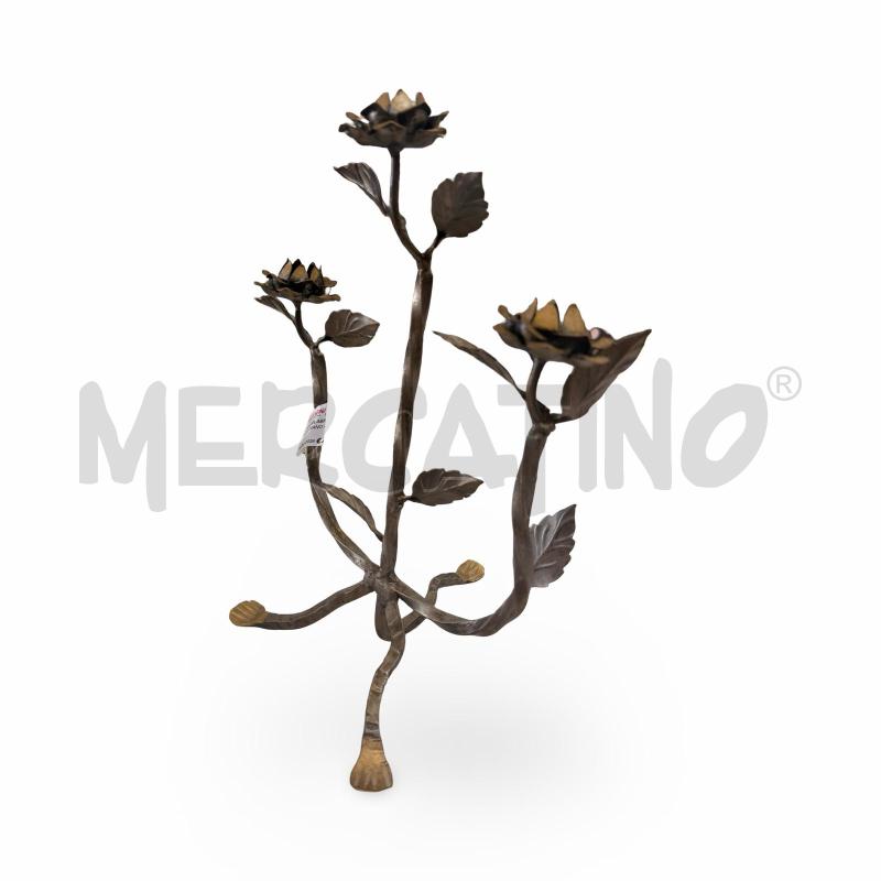 CANDELABRO 3 LUCI FATTO A MANO ALTEZZA 37 CM | Mercatino dell'Usato Osasco 3