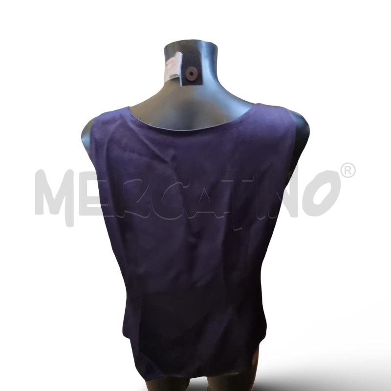 CANOTTA DONNA BLU MARLY'S TESSUTO LUCIDO  | Mercatino dell'Usato Osasco 3