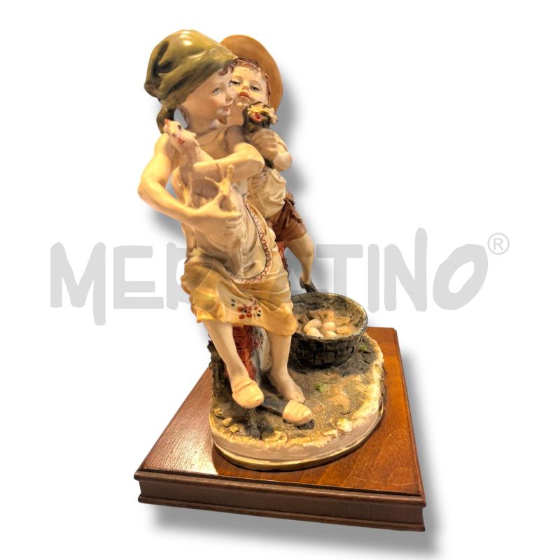 CAPODIMONTE CONTADINELLI CON GALLINA ALTEZZA 23 CM | Mercatino dell'Usato Osasco 3