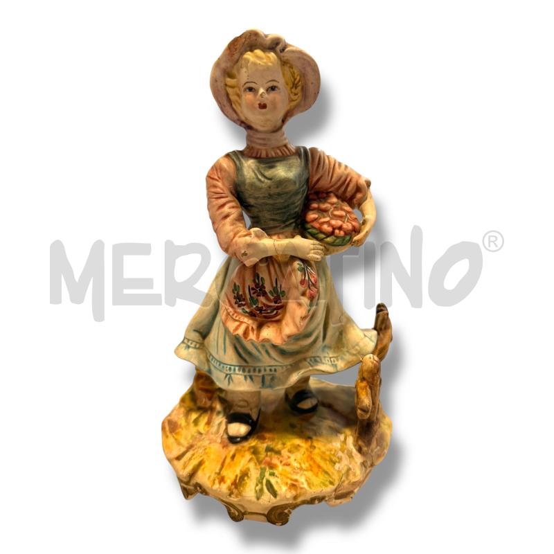 CAPODIMONTE INCOLLATO PASTORELLA ALTEZZA 28 CM | Mercatino dell'Usato Osasco 1