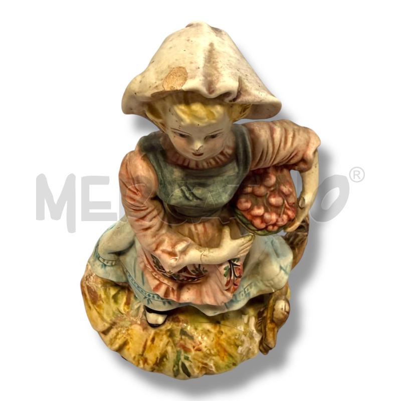 CAPODIMONTE INCOLLATO PASTORELLA ALTEZZA 28 CM | Mercatino dell'Usato Osasco 2