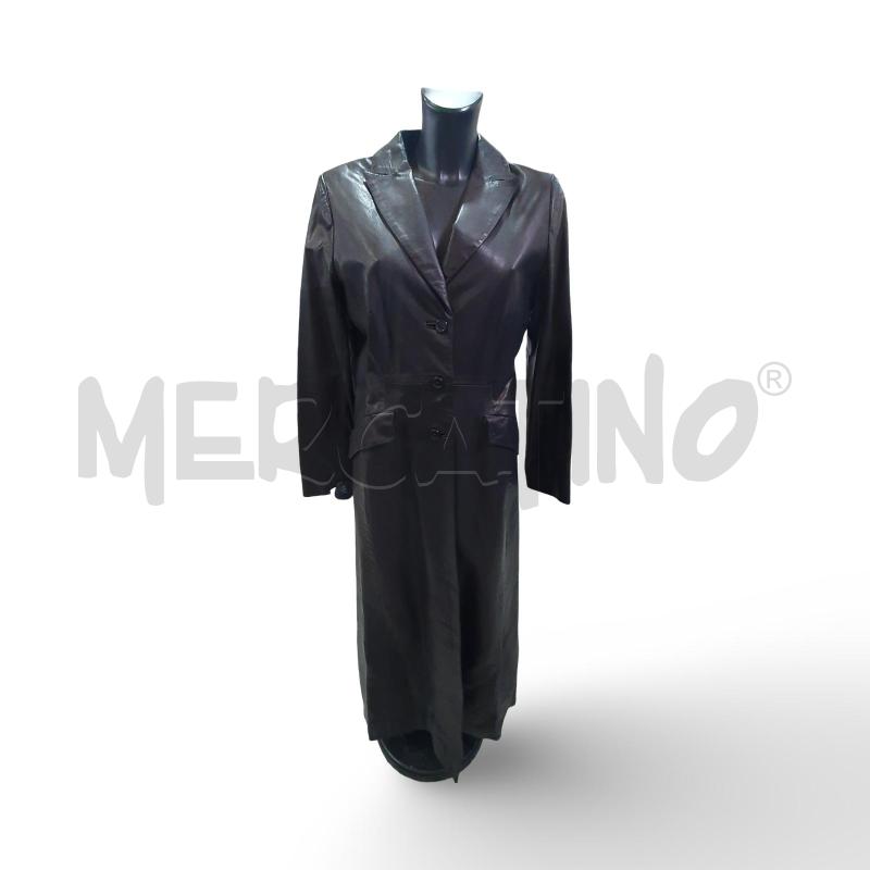 CAPPOTTO DONNA NERO LUNGO BLAKES PELLE | Mercatino dell'Usato Osasco 1