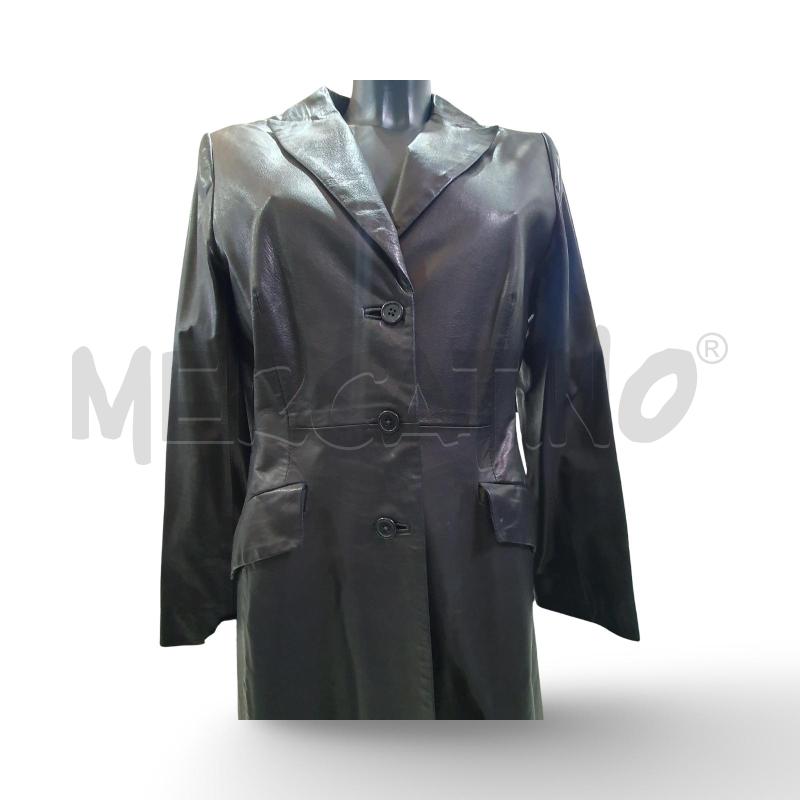 CAPPOTTO DONNA NERO LUNGO BLAKES PELLE | Mercatino dell'Usato Osasco 4