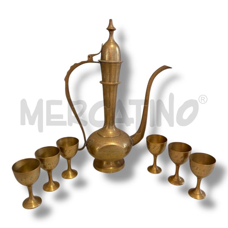 CARAFFA OTTONE CON 6 CALICINI | Mercatino dell'Usato Osasco 1